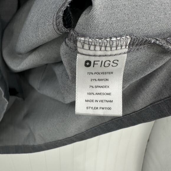 FIGS Scrub Top Womens XL Casma Technical Collection Graphite Gray Uniform Work - Picture 5 of 7